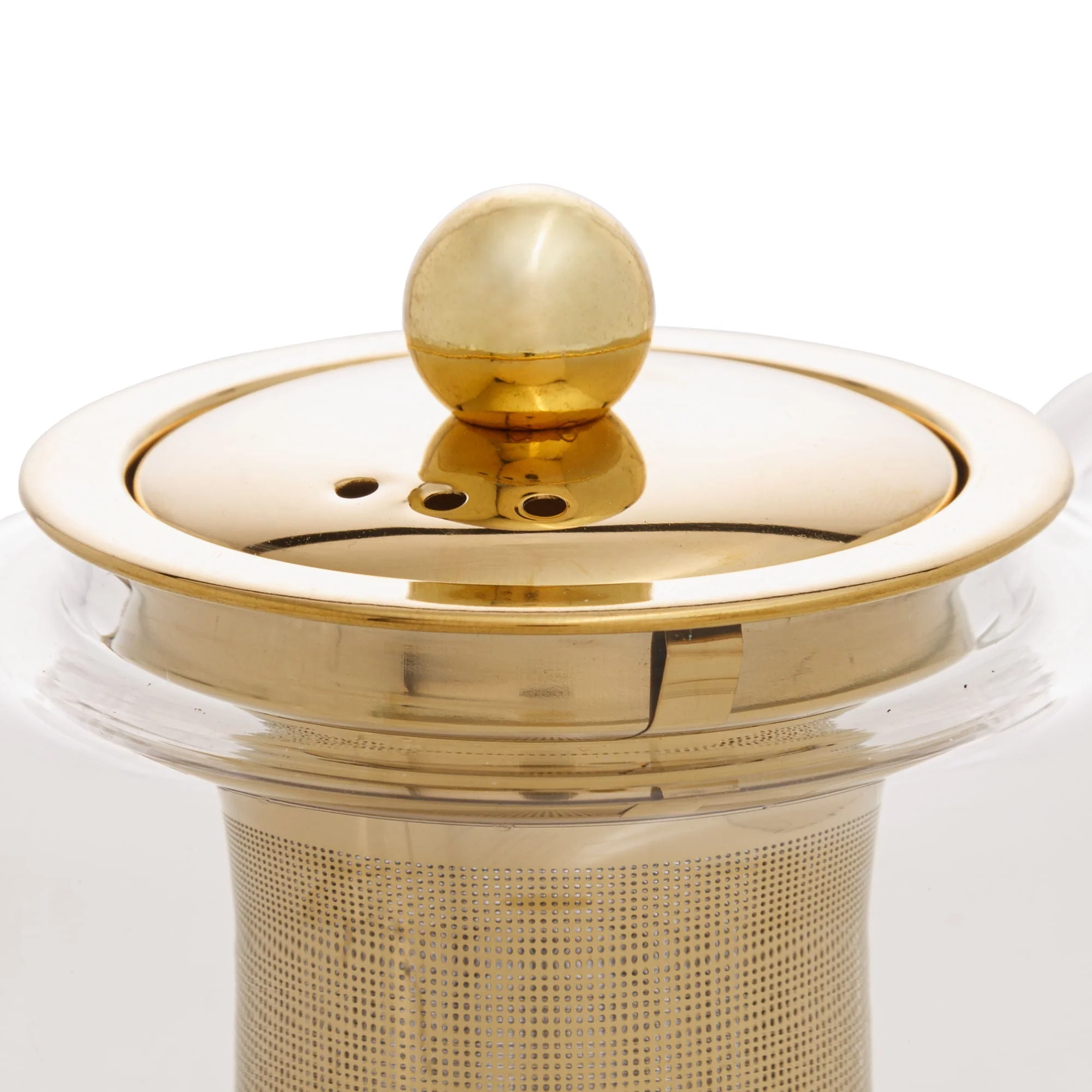 Chaleira de Vidro Borossilicato com Infusor Dourado Inox 600ml - Image 11