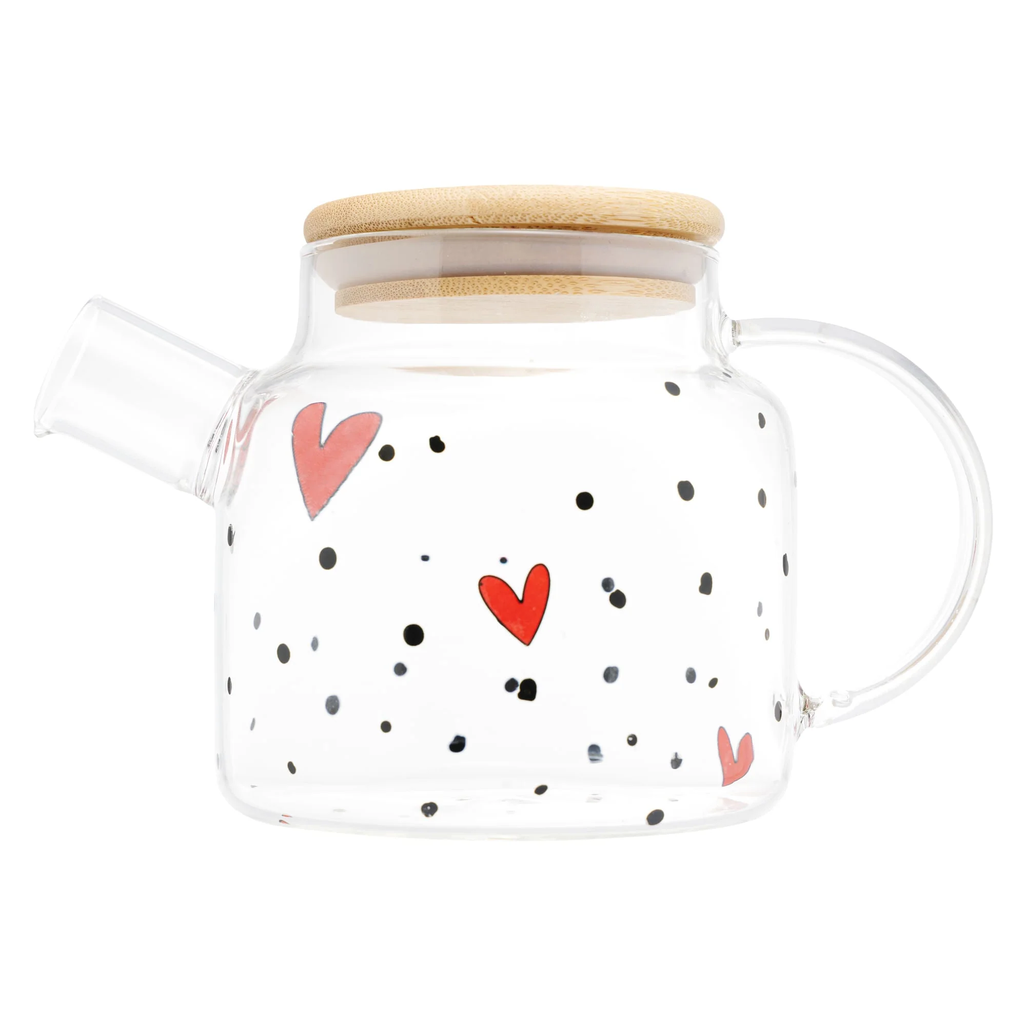 Chaleira de Vidro com Tampa de Bambu Heart 600ml - Image 5