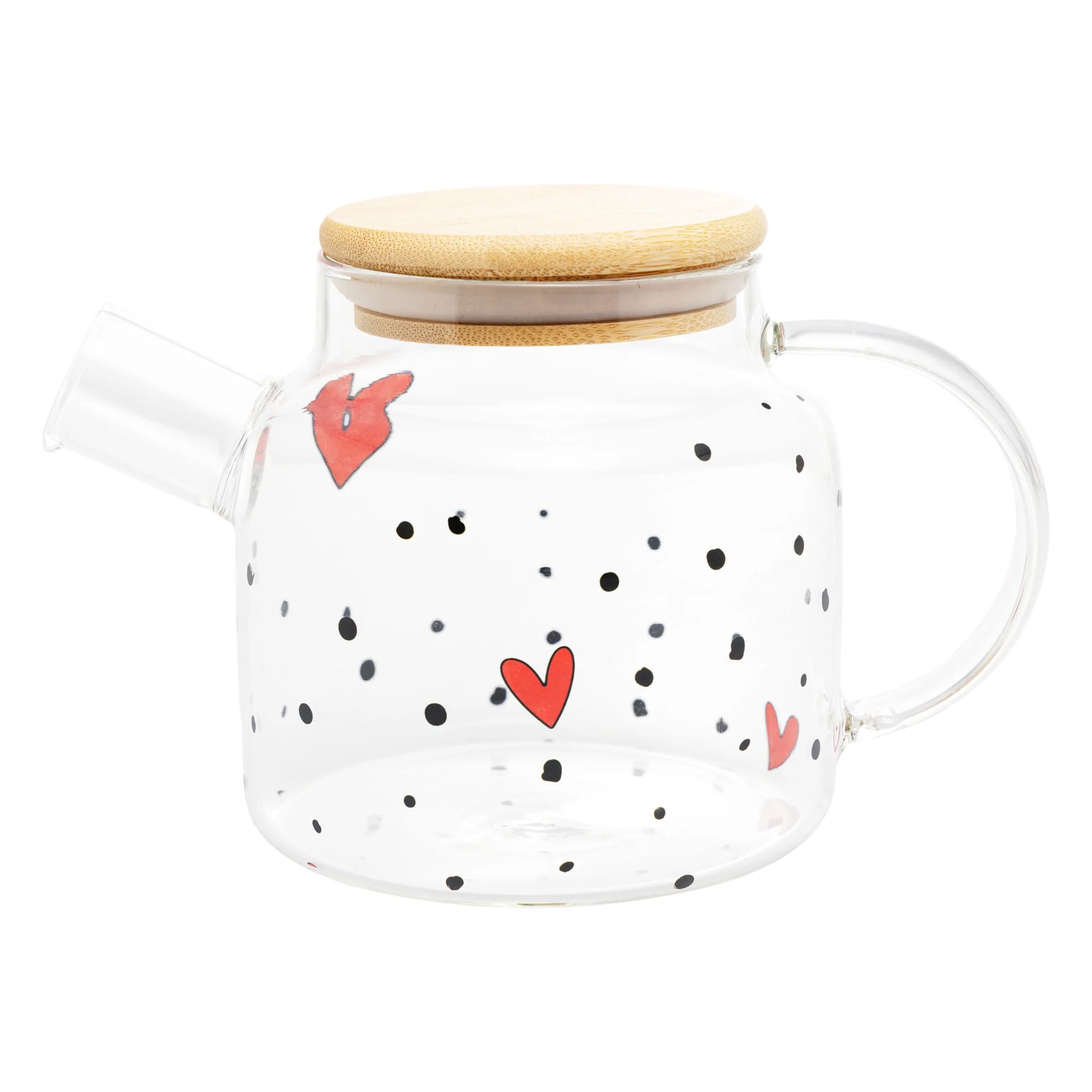 Chaleira de Vidro com Tampa de Bambu Heart 600ml - Image 7