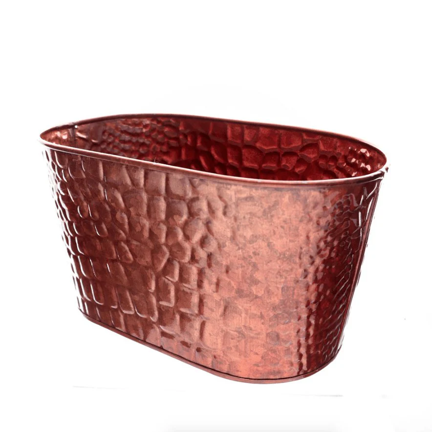 Champanheira em Ferro Galvanizado com Relevo Bronze 3 Litros 26cm x 15cm x 14cm - Image 3