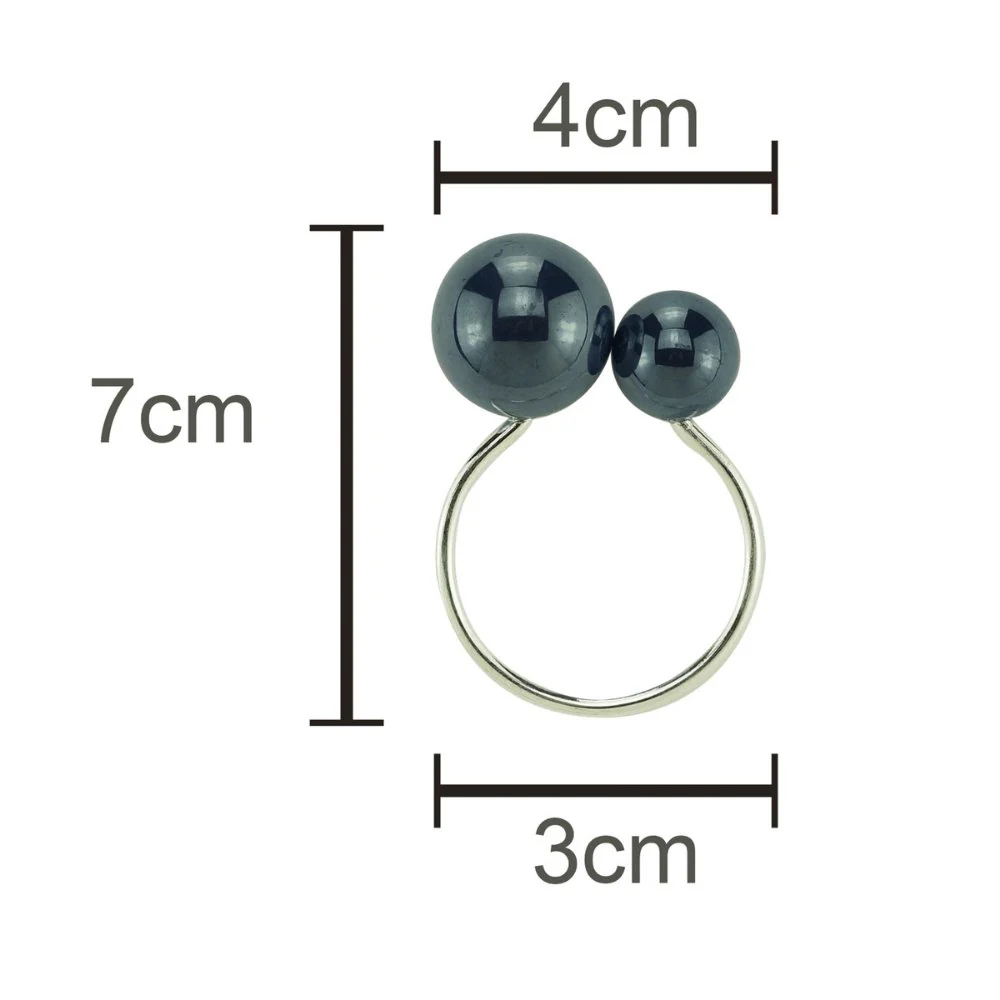 Conjunto 4 Anéis Porta Guardanapos Bolas Azul - 7cm - Image 3