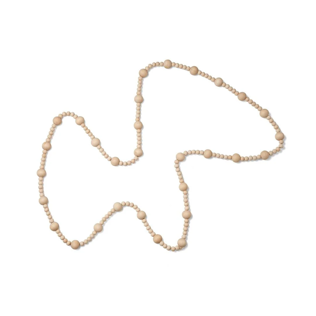 Colar Decorativo em Madeira Bege 90cm - Image 5