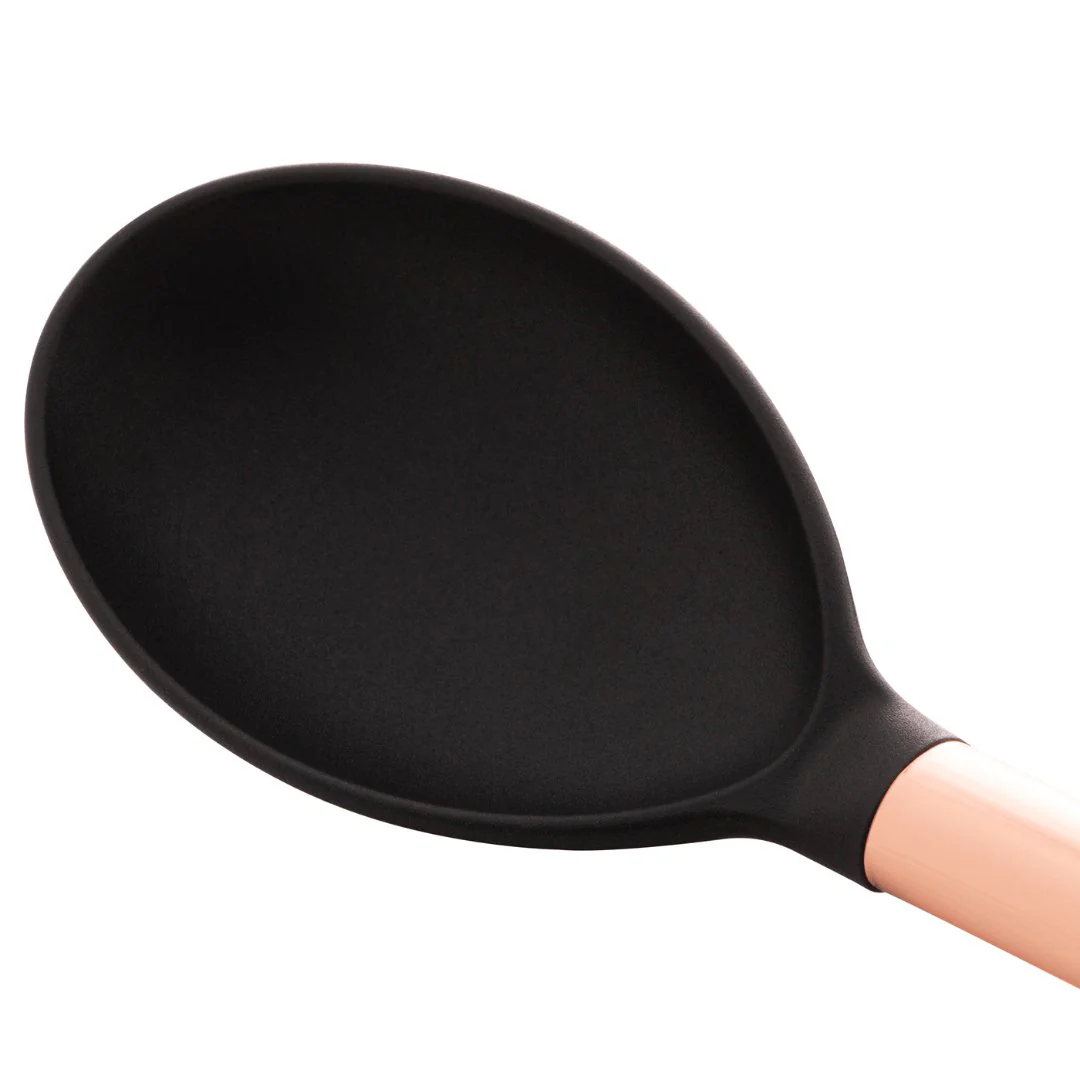 Colher de Nylon Preta com Cabo de Aço Inox Rose Gold 34cm - Image 6