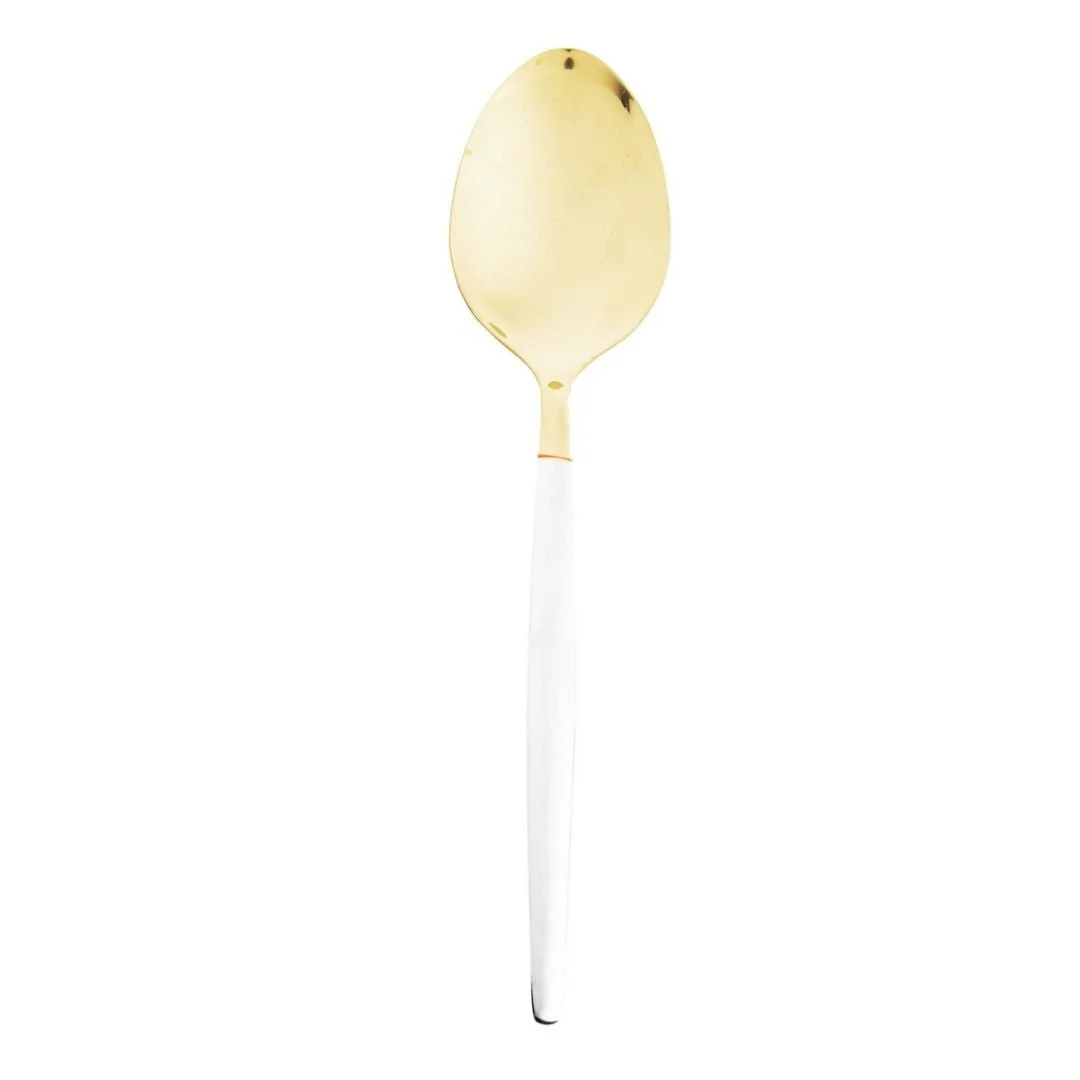 Colher para Servir Aço Inox Opera Champanhe e Branca 27cm - Image 4