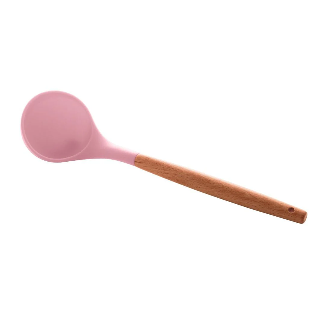 Concha de Silicone com Cabo de Bambu Charmy Rosa 31cm - Image 2