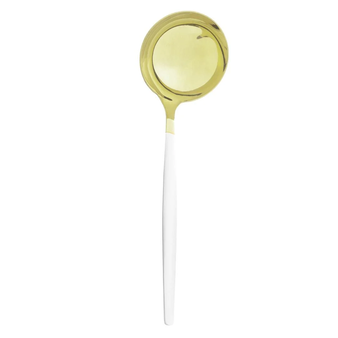 Concha Utensilios de Cozinha Aço Inox Opera Champanhe e Branca 24cm Elegante - Image 7