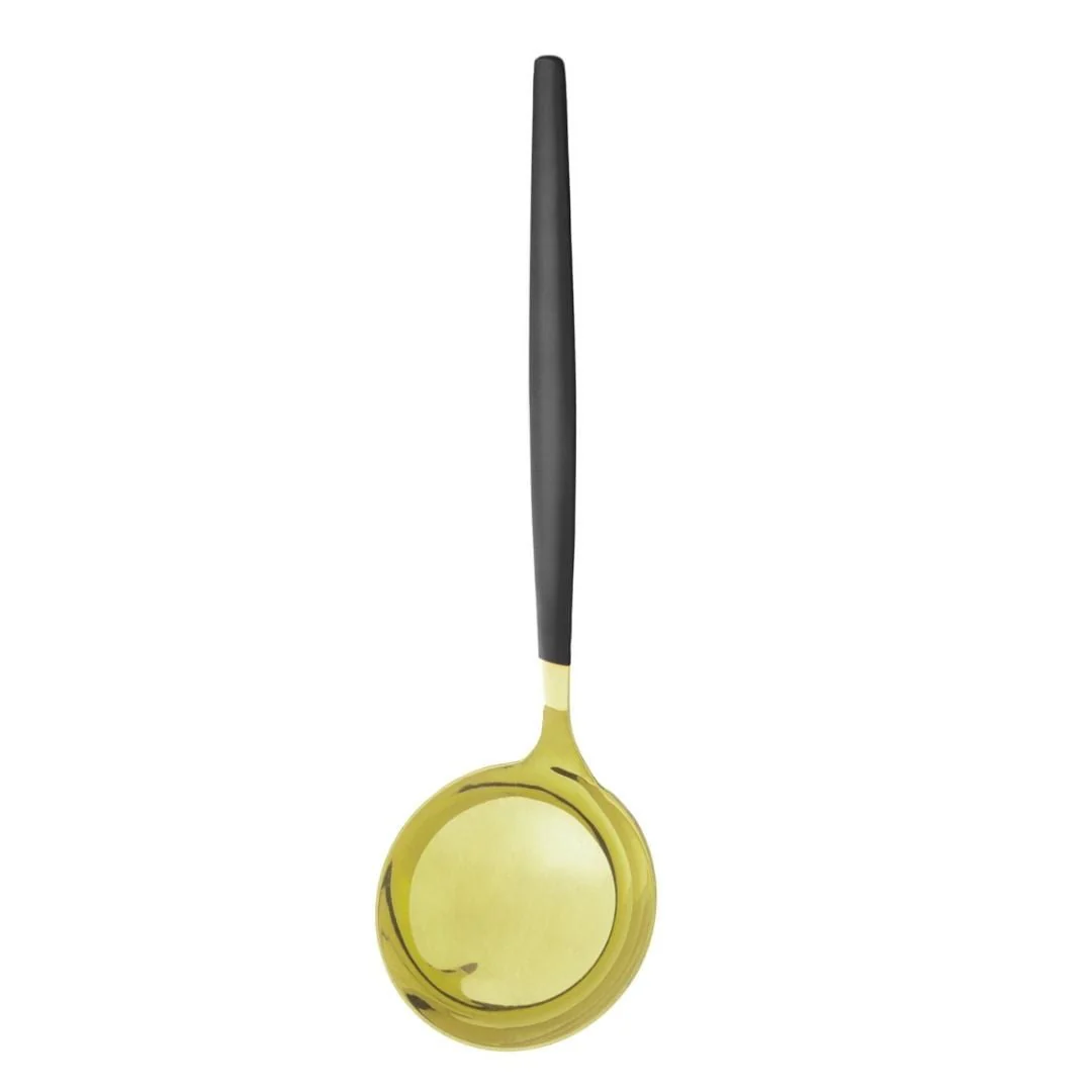Concha Utensílios de Cozinha Aço Inox Opera Champanhe Preta 24cm - Image 4