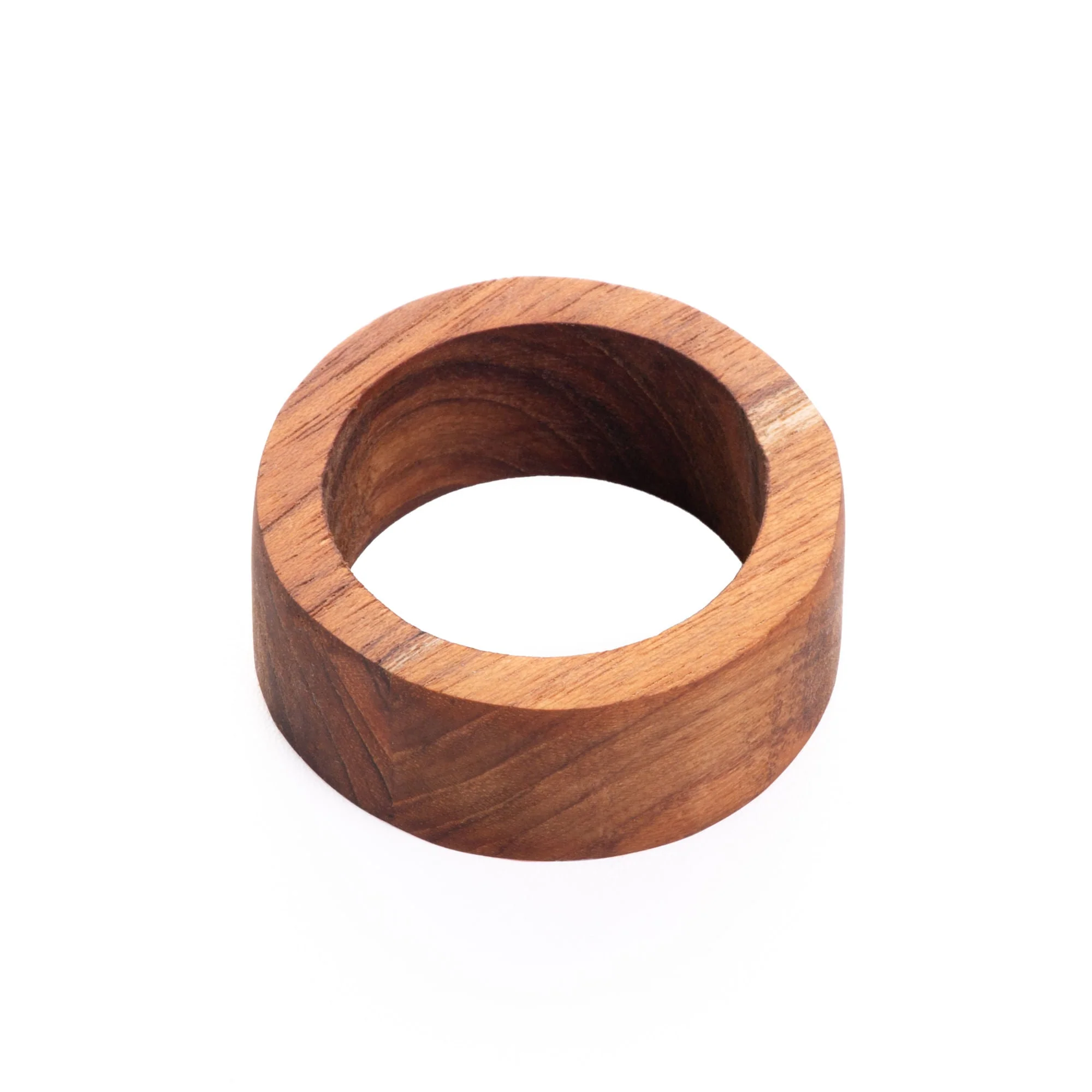 Conjunto 4 Anéis de Madeira para Guardanapo Marrom 8,4cm - Image 2