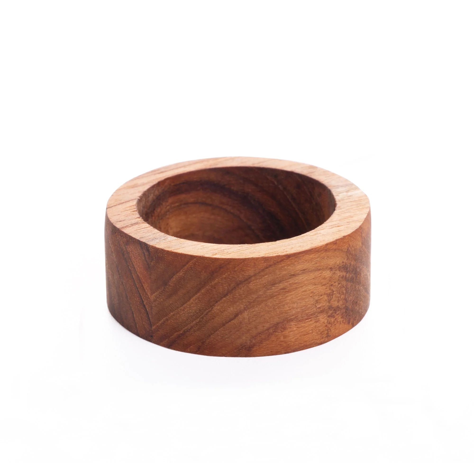 Conjunto 4 Anéis de Madeira para Guardanapo Marrom 8,4cm - Image 3