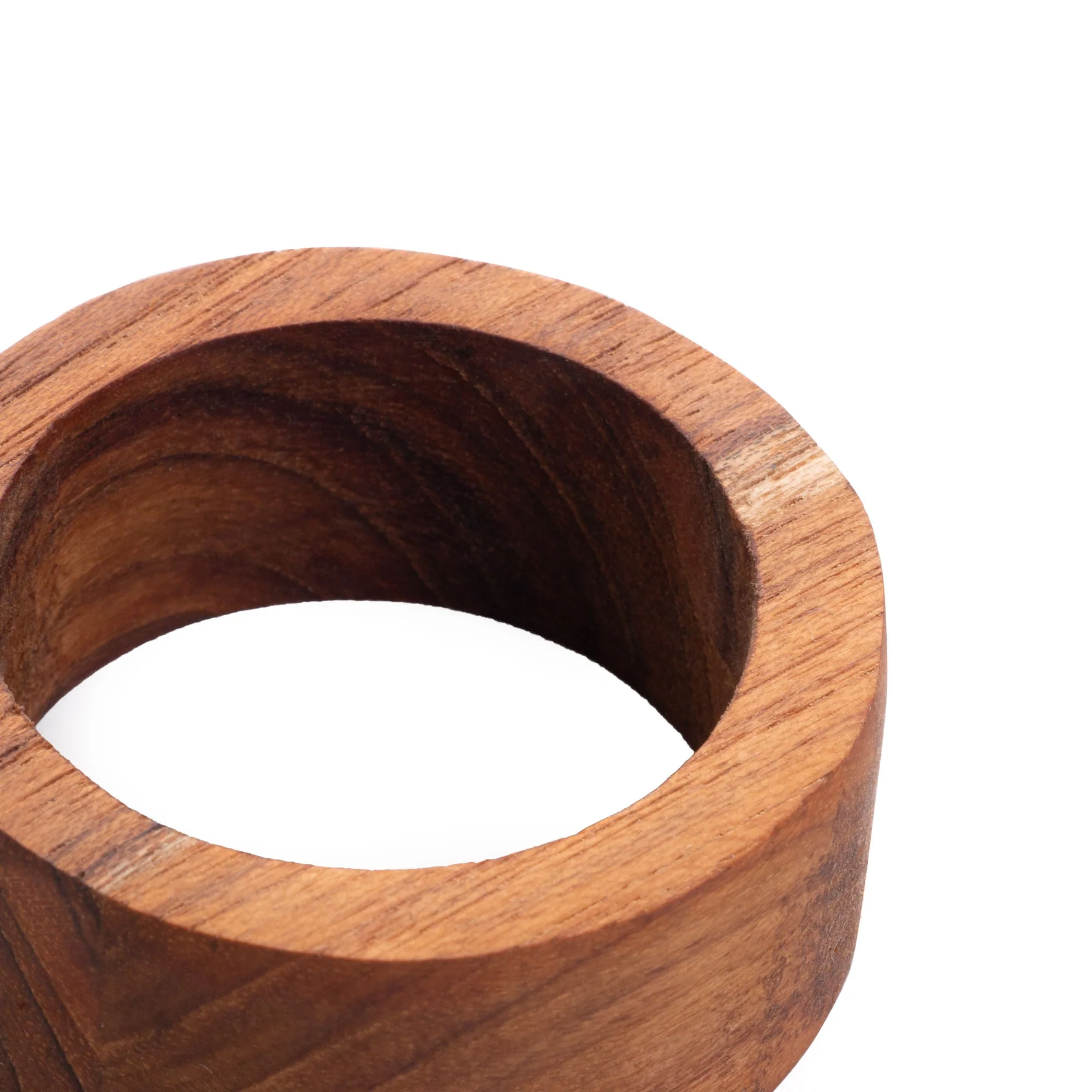 Conjunto 4 Anéis de Madeira para Guardanapo Marrom 8,4cm - Image 7