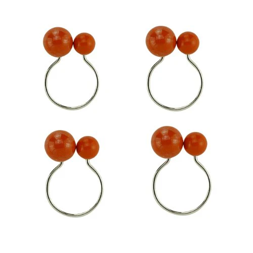 Conjunto 4 Aneis Porta Guardanapos Bolas Laranja 4x3x7cm - Image 6