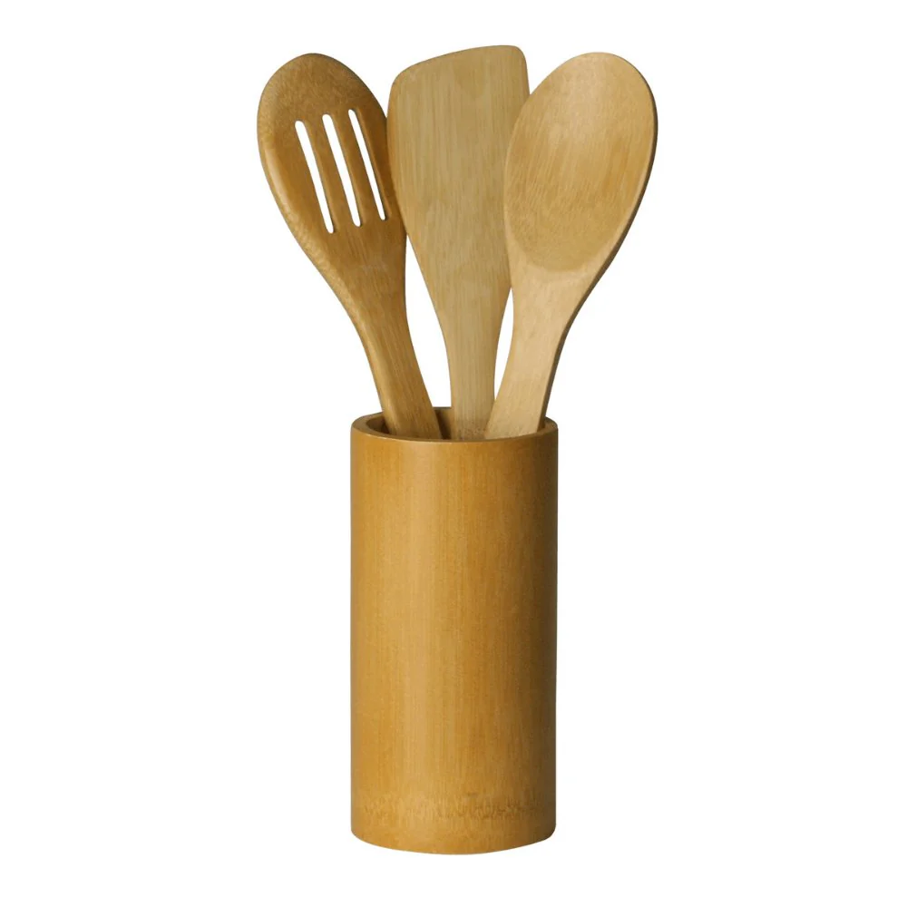 Conjunto de 3 Utensílios com Suporte de Bambu 30x8cm - Image 7