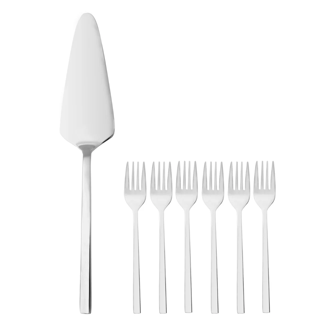 Conjunto de 7 Peças com Espátula para Bolo e 6 Garfos de Sobremesa Firenze - Image 2