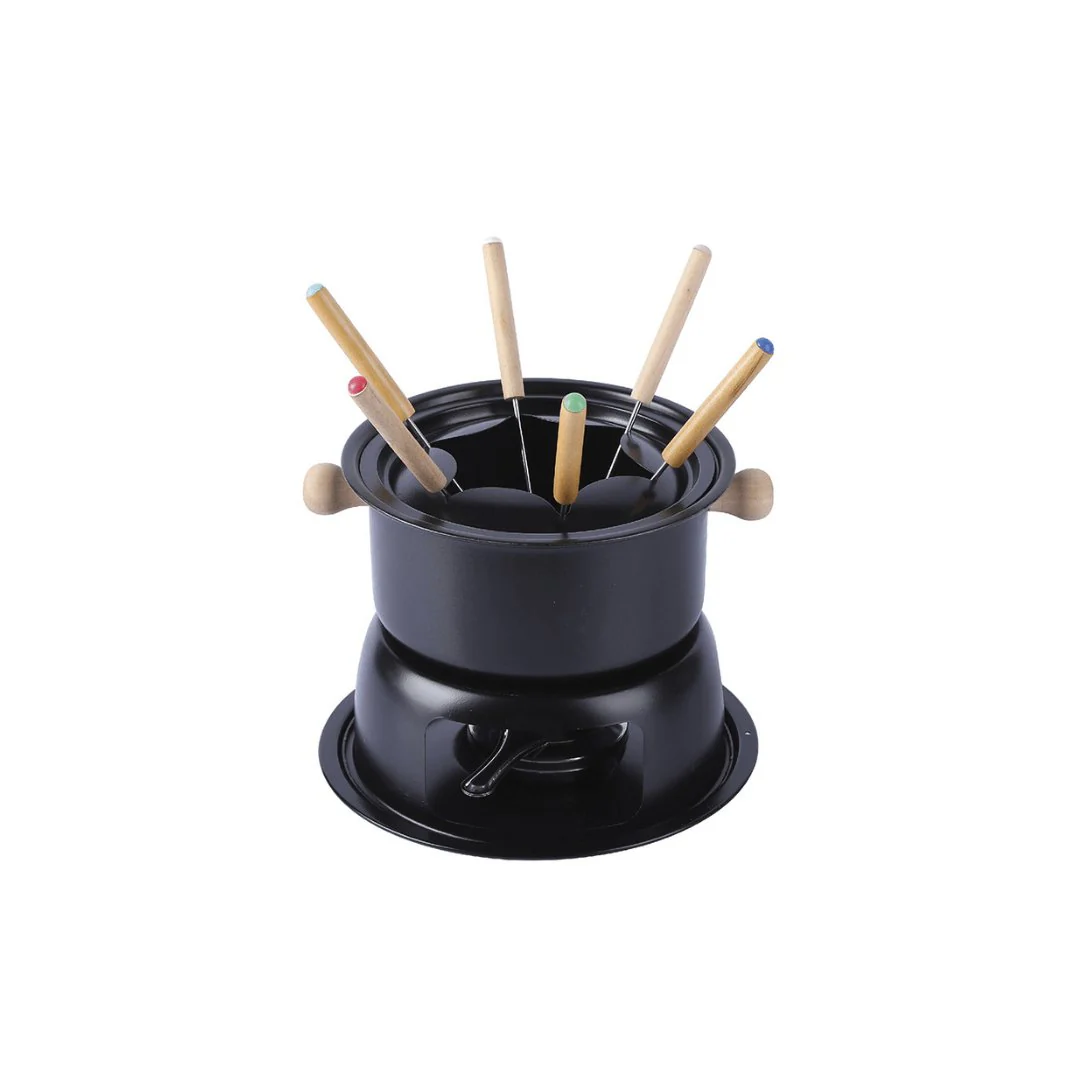 Conjunto de Fondue Lucerna Preto 11 Peças