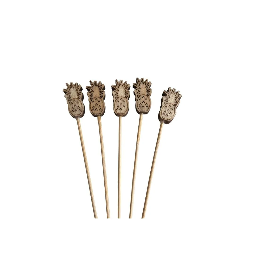 Conjunto de Palitos de Madeira Petiscos Frutas com 10 peças 10cm - Image 2