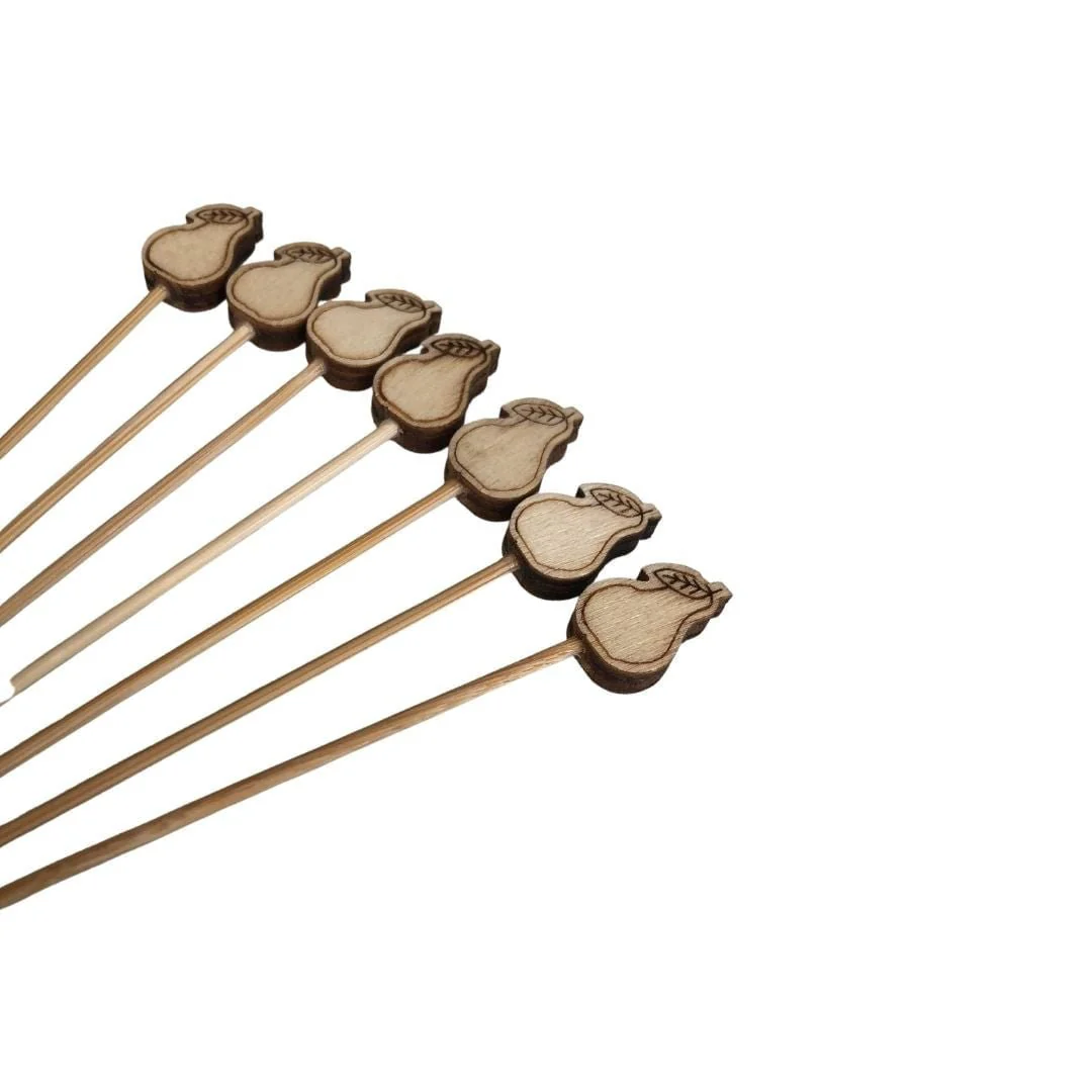Conjunto de Palitos de Madeira Petiscos Frutas com 10 peças 10cm - Image 4
