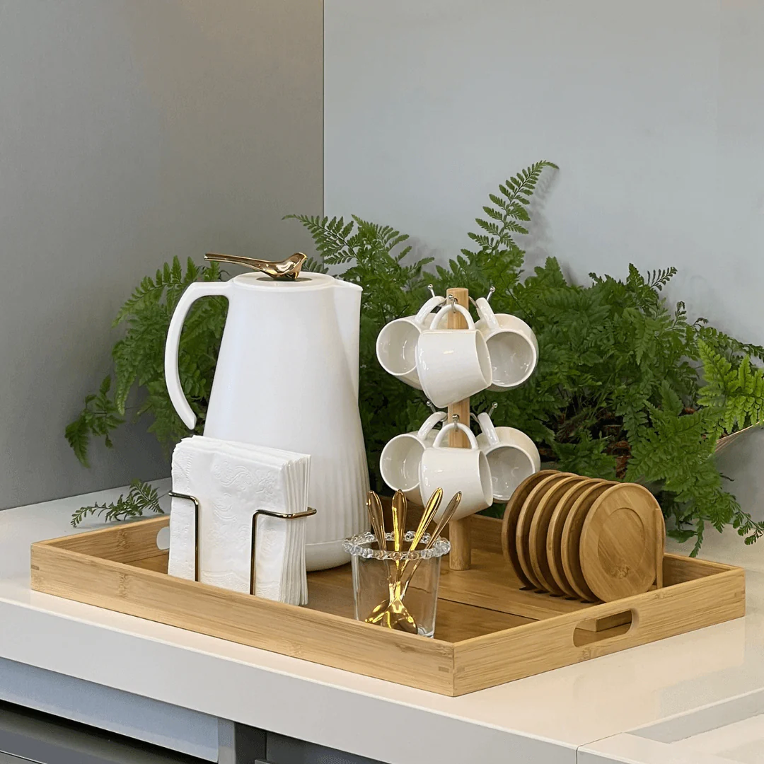 Conjunto de Xicaras para Café com Pires e Suporte Oasis 7 Peças - Image 6