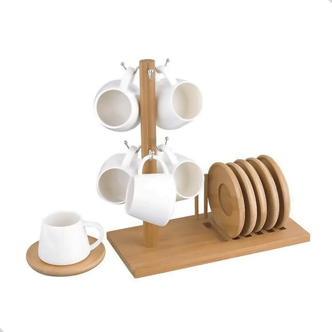 Conjunto de Xicaras para Café com Pires e Suporte Oasis 7 Peças - Image 7