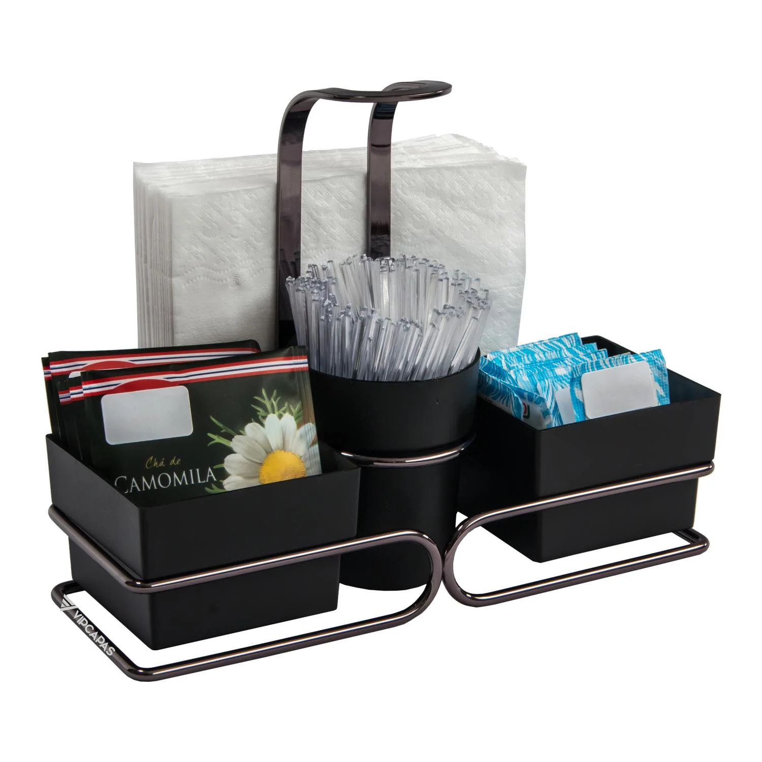 Conjunto para Chá Café Porta Sachês Mexedor Ônix 3 em 1 - Image 5