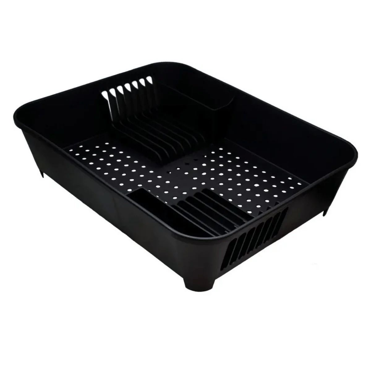 Conjunto para Pia de Cozinha Preto Escorredor Lixeira Dispenser Porta Talher 4 Peças - Image 4