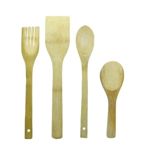 Conjunto Utensilios de Cozinha com Suporte em Bambu 5 Peças - Image 4