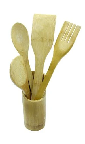 Conjunto Utensilios de Cozinha com Suporte em Bambu 5 Peças - Image 5