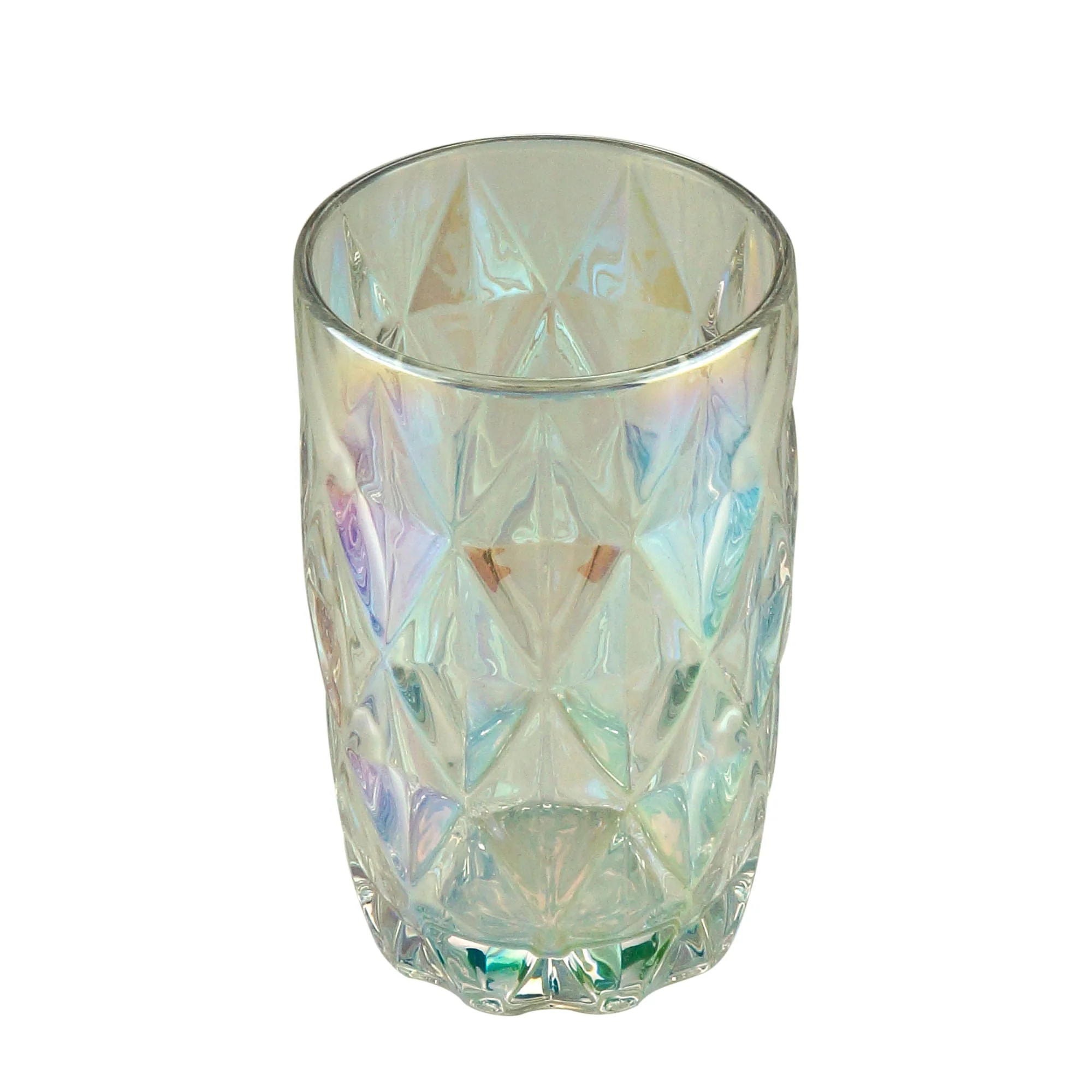 Copo Alto de Vidro Sodo-cálcico Diamond Rainbow Furta-cor - 350ml - Image 4