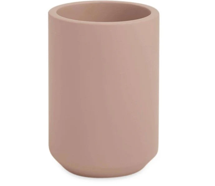 Copo Cachepot Porta Escova de Dente em Cimento Rosa 10,5cm - Image 2