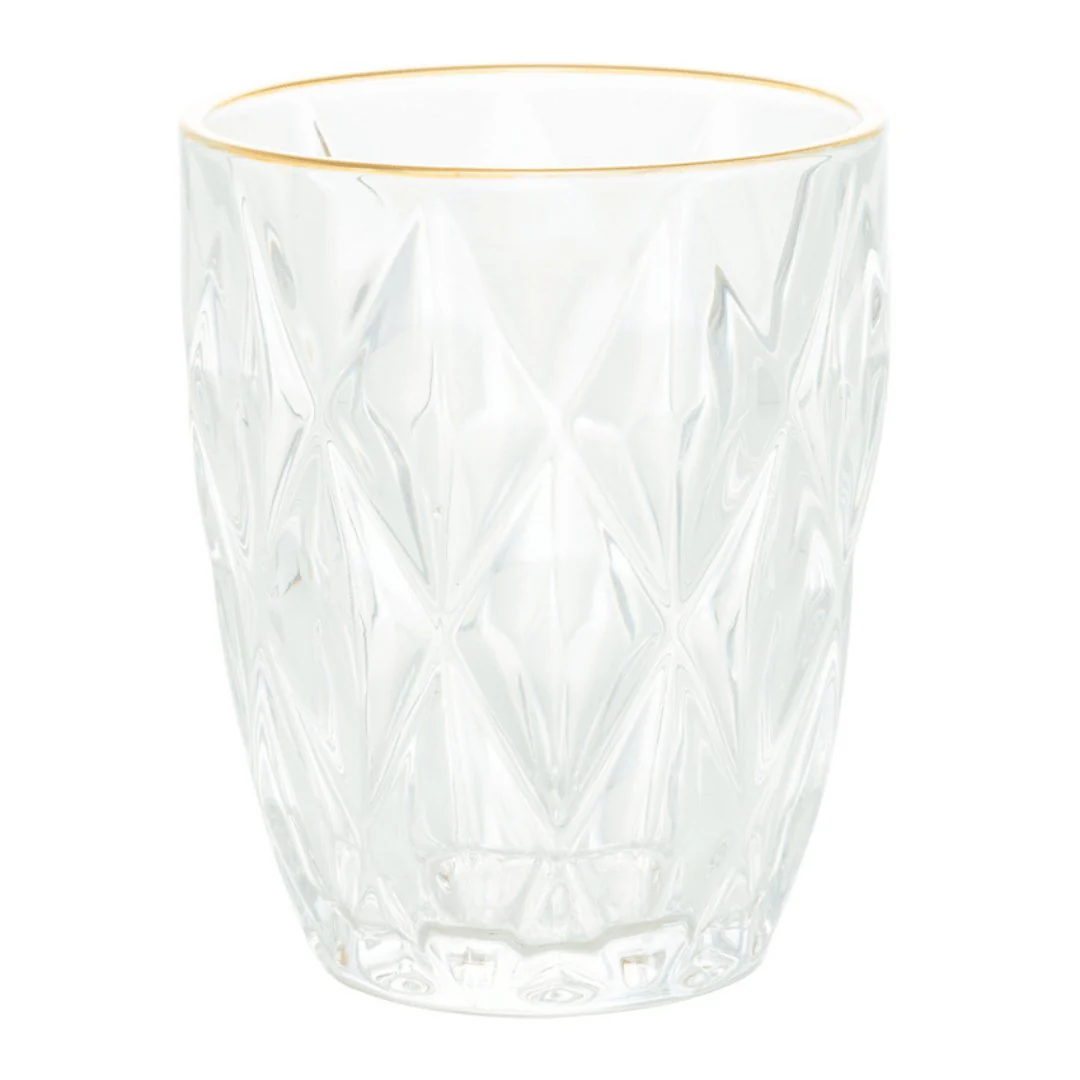 Copo de Vidro com Fio de Ouro Diamond 270ml - Image 4