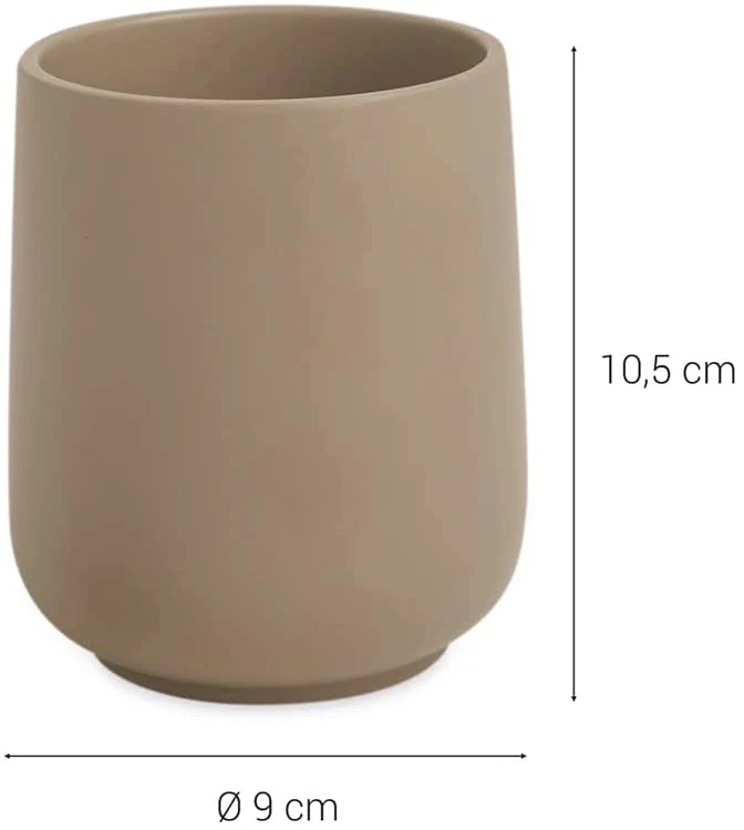 Copo em Cimento Porta Escova Cachepot Cinza 10,5cm - Image 4