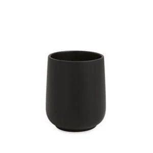 Copo em Cimento Porta Escova Cachepot Preto 10,5cm
