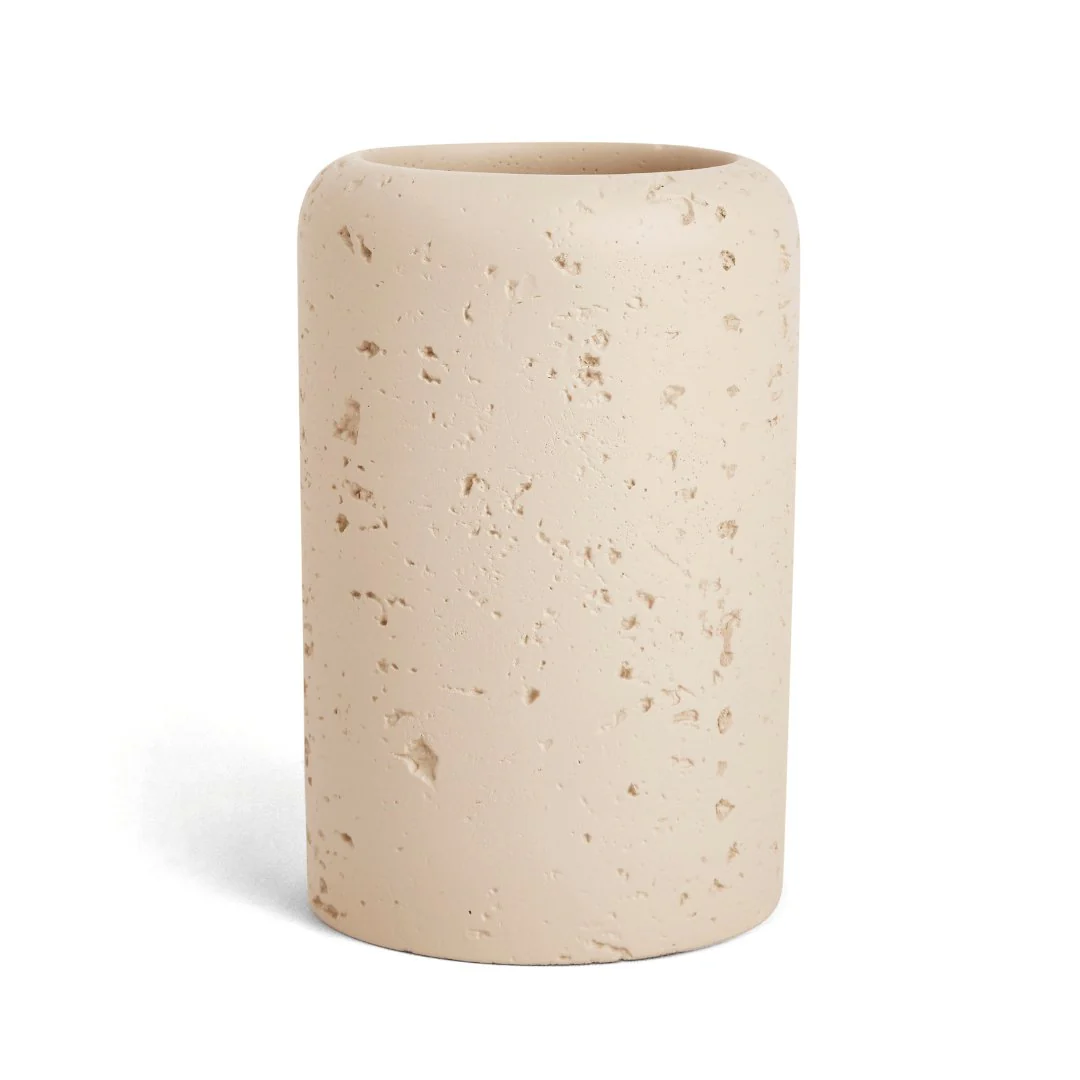 Copo Multiuso Porta Escova Bege 11,5cm