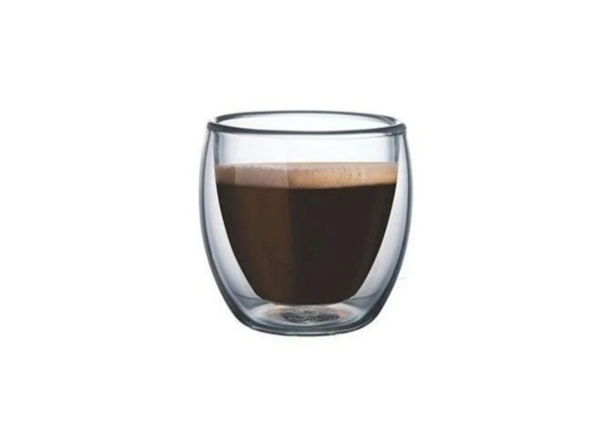 Copo Café Parede Dupla em Vidro Borossilicato - 80ml