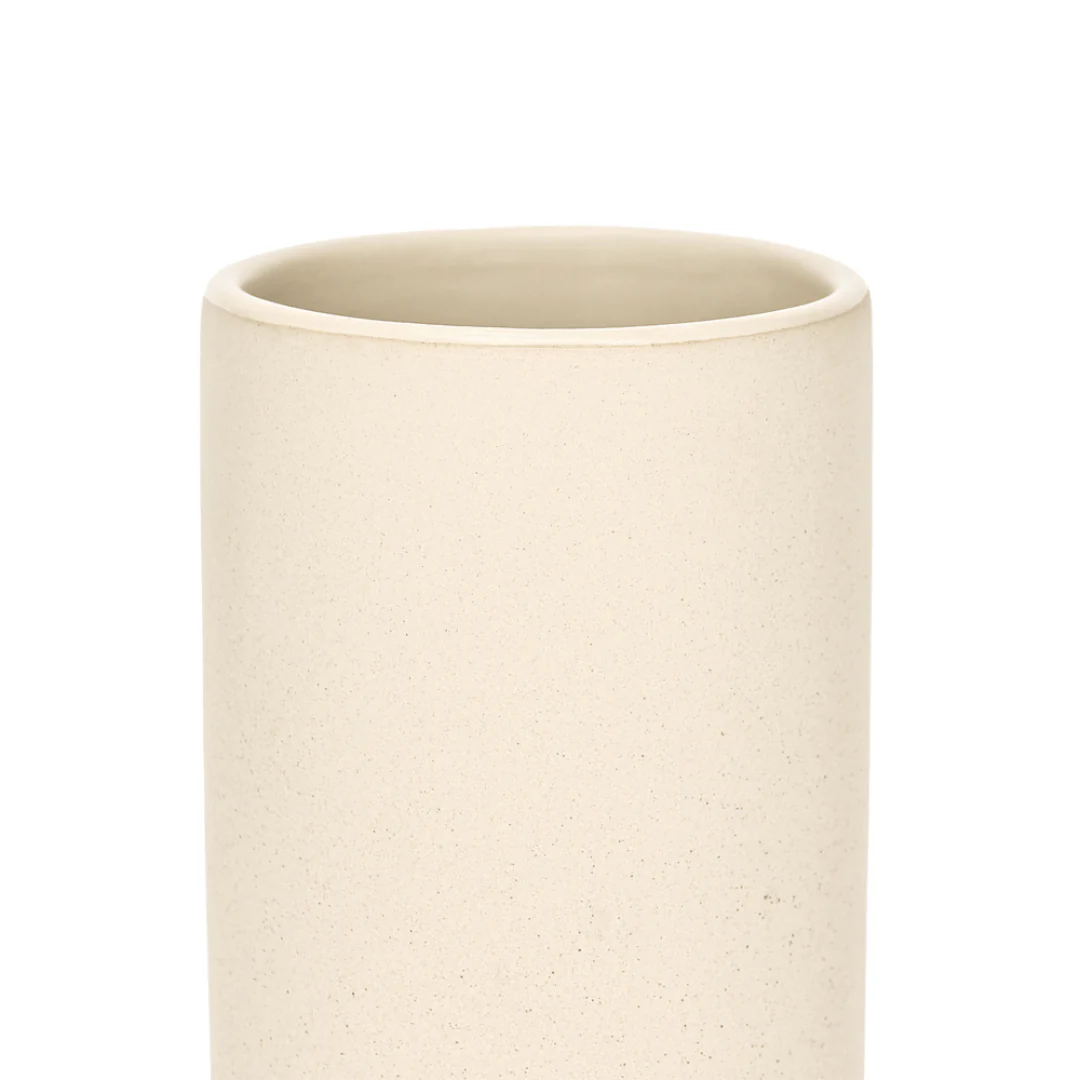 Copo Porta Escova em Cerâmica Bege 12cm - Image 3