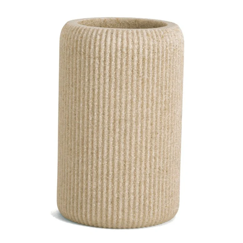 Copo Porta Escova Multiuso em Poliresina Areia 14cm - Image 5