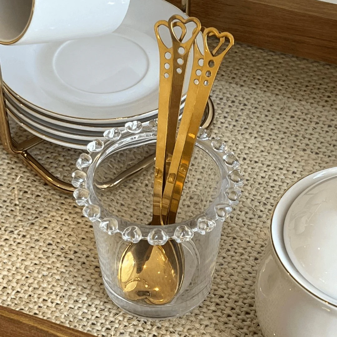 Copo Porta Talheres de Cristal de Chumbo com Detalhes em Formato de Coração - Image 6