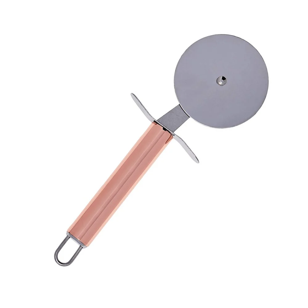 Cortador De Pizza Massa Circular Profissional Cook Style Aço Inoxidável Rose Gold - 20 cm