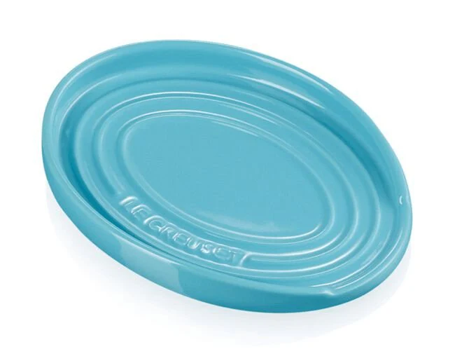 Descanso Oval para Colher Azul Caribe Le Creuset