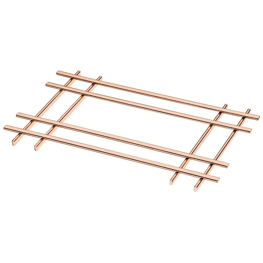 Descanso Para Panelas e Travessas Aço Rose Gold