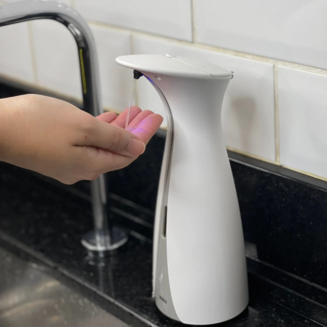 Dispenser Porta Detergente Automático com Sensor Branco e Cinza Otto - 250ml - Image 6