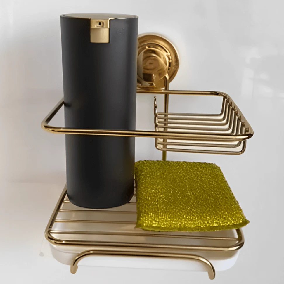 Dispenser Para Detergente Linha Conceito Preto e Dourado - Image 3