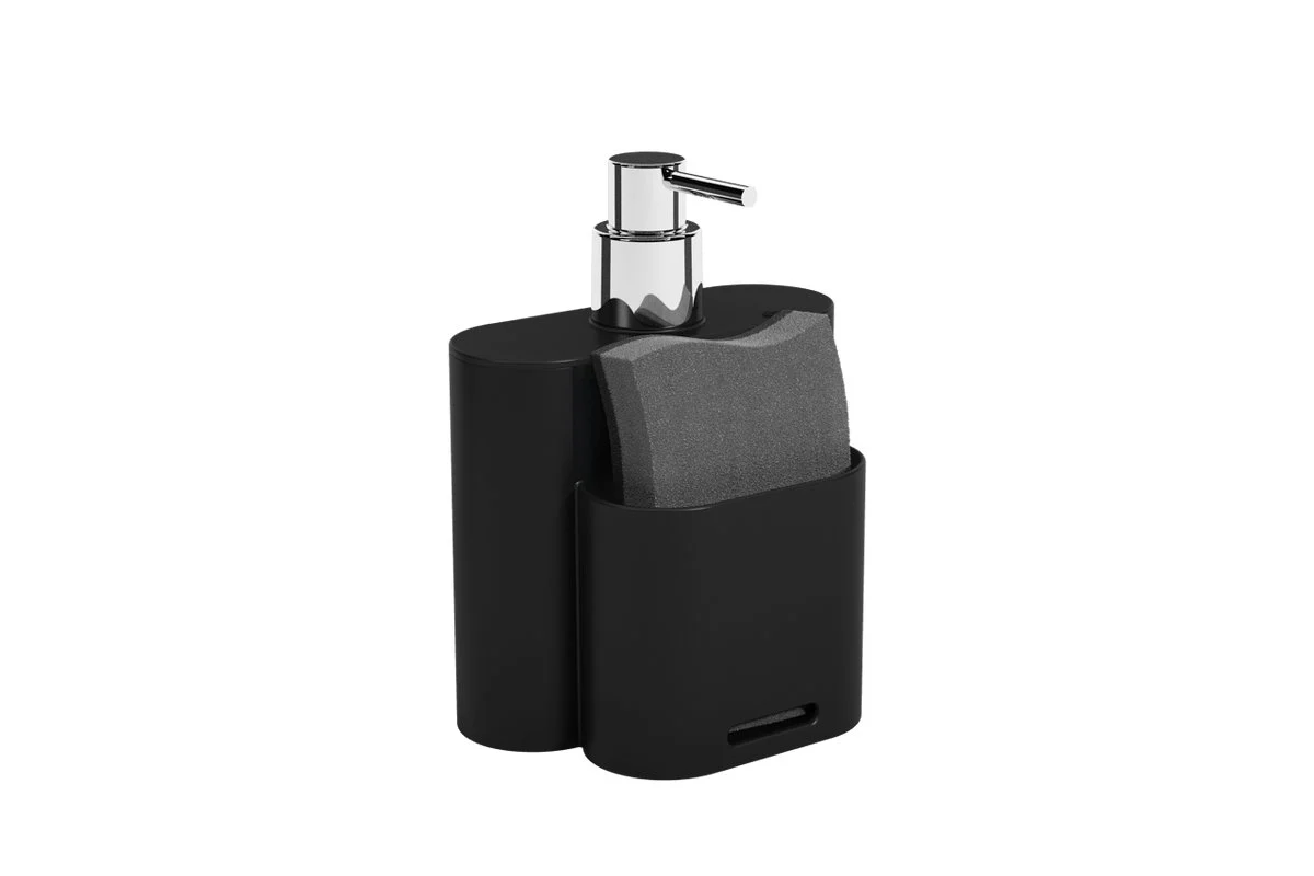 Dispenser Porta Detergente 500ml Flat Preto - Image 2