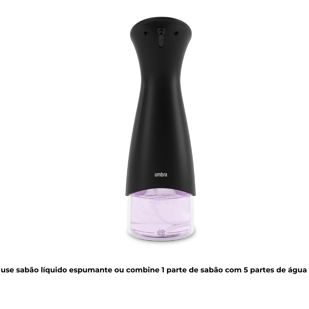 Dispenser Porta Detergente Automático com Sensor Espuma Otto Preto 280ml - Image 10