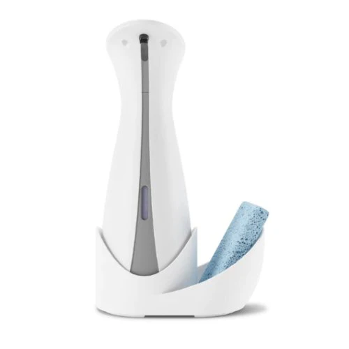 Dispenser Porta Detergente Automático com Sensor Otto com Suporte Esponja Branco 250ml