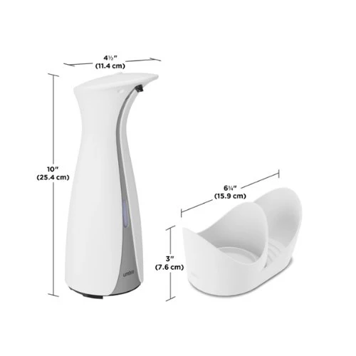 Dispenser Porta Detergente Automático com Sensor Otto com Suporte Esponja Branco 250ml - Image 7