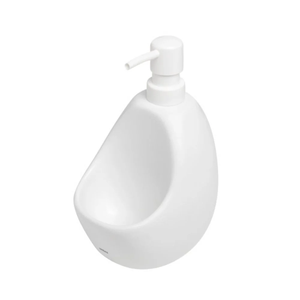 Dispenser Porta Detergente com Esponja Joey Umbra Cerâmica Branco - 591ml - Image 5