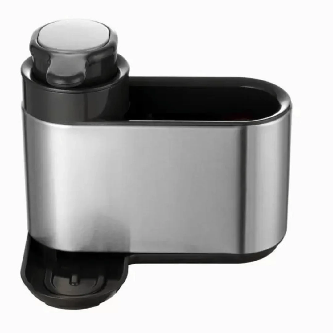 Dispenser Porta Detergente com Porta Esponja Aço inox 17,8cm