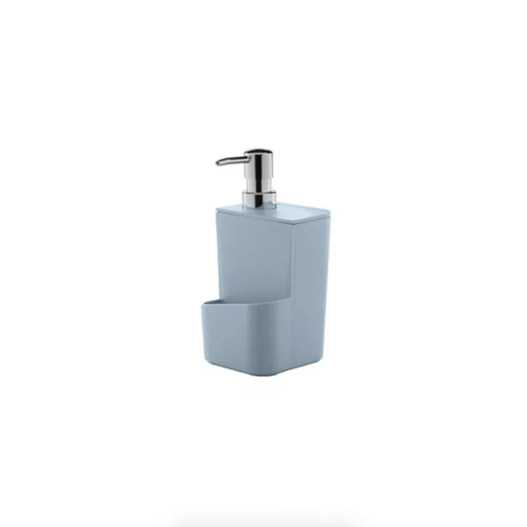 Dispenser Porta Detergente com Porta Esponja Trium Azul Glacial 650 Ml - Image 3