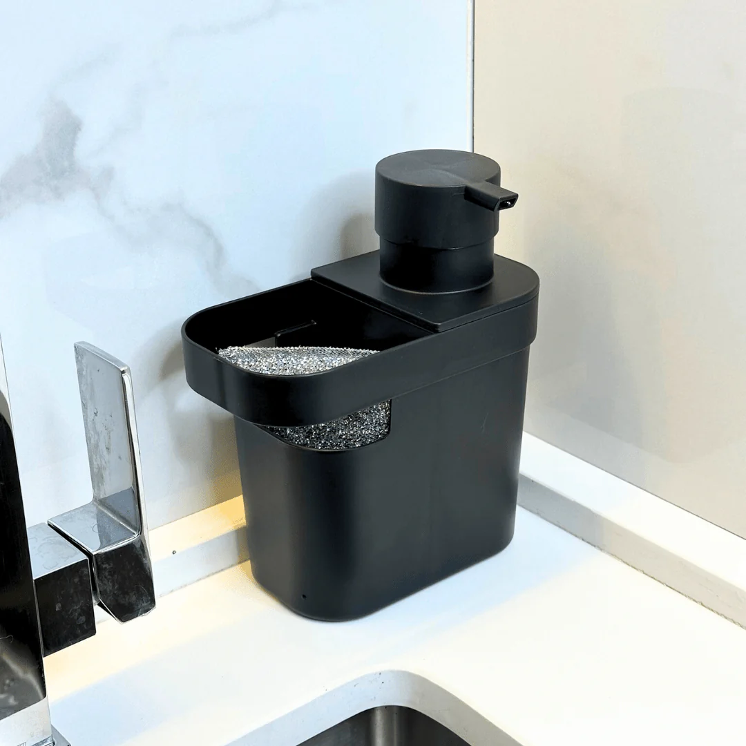 Dispenser Porta Detergente e Organizador de Pia Trium Preto 650 Ml - Image 4
