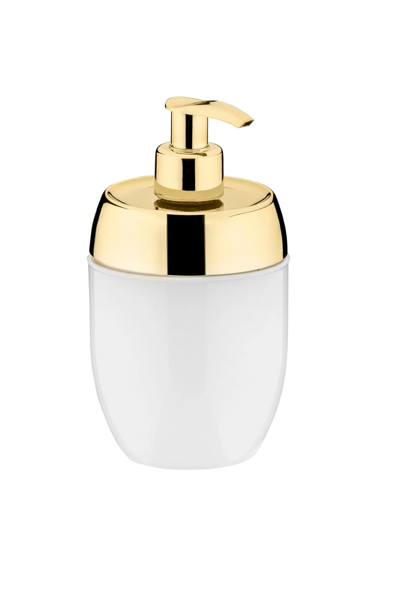 Dispenser Porta Sabonete Líquido Acquaset Branco e Dourado 300ml